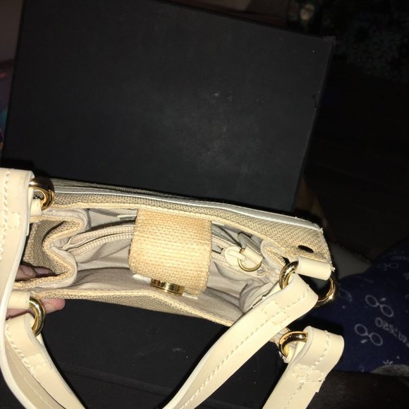 Vintage Rare Mini Estinne Aigner Woven Straw Purse with Leather Trim from the 80 - Picture 7 of 12